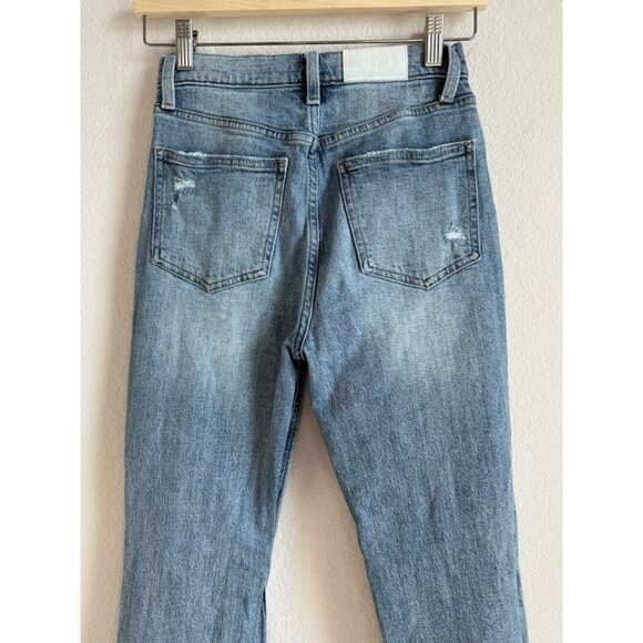 PISTOLA Colleen Slim Boot High Rise Women’s Size 25 Raw Hem Side Slit‎ Slimming - Picture 13 of 16